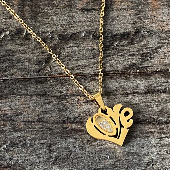 NEW Script Love Shaker Necklace - Picture 9 of 12